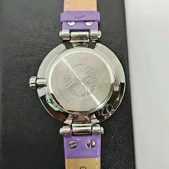 And Klein womens leather water-resistant stainless steel watch lavender … - Picture 5 of 11
